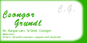csongor grundl business card